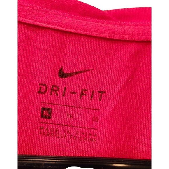 Nike XL Dark Pink/White Color Block Dry Training Tee - Picture 3 of 3